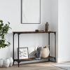 Console Table Smoked Oak 39.8"x12"x29.5" Engineered Wood