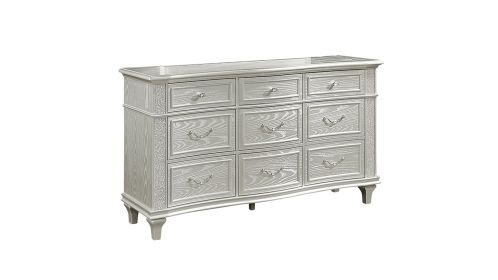 Paris Dresser Made with Wood in Metallic Gray