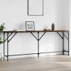 Console Table Smoked Oak 78.7"x11.4"x29.5" Engineered Wood