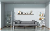 Bookshelf, Ladder Shelf, 4 Tier Tall Bookcase, Modern Open Book Case for Bedroom, Living Room, Office (White)