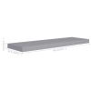 Floating Wall Shelf Gray 31.5"x9.3"x1.5" MDF