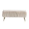 COOLMORE Storage Ottoman,Bedroom End Bench,Upholstered Fabric Storage Ottoman with Safety Hinge, Entryway Padded Footstool, Ottoman Bench for Living R
