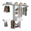 250 Closet System British, Bedroom, White