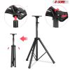 5 Core 2 Pieces Black Heavy Duty Height Adjustable 40 to 72 inches Tripod PA Monitor Holder for Large Speaker Stands 132lbs DJ Stand para Bocinas Incl