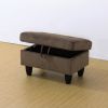 Brown Corduroy Fabric Living Room Sectional Ottoman