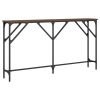 Console Table Brown Oak 55.1"x9.1"x29.5" Engineered Wood