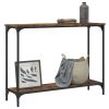 Console Table Smoked Oak 39.8"x12"x29.5" Engineered Wood