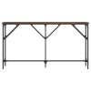 Console Table Brown Oak 55.1"x9.1"x29.5" Engineered Wood