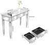 FCH Three Drawers Mirror Table Dressing Table Console Table