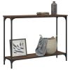 Console Table Brown Oak 39.8"x12"x29.5" Engineered Wood