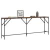 Console Table Smoked Oak 78.7"x11.4"x29.5" Engineered Wood