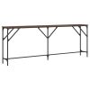 Console Table Brown Oak 78.7"x11.4"x29.5" Engineered Wood