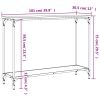 Console Table Brown Oak 39.8"x12"x29.5" Engineered Wood