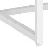 Console Table White 28.3"x13.8"x29.5" Steel