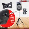 5 Core 2 Pieces Black Heavy Duty Height Adjustable 40 to 72 inches Tripod PA Monitor Holder for Large Speaker Stands 132lbs DJ Stand para Bocinas Incl