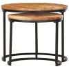 Nesting Tables 2 pcs Solid Acacia Wood