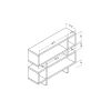 ID USA 161531 Two Tier Display Cabinet White