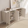 55.1" Modern Arched Door Buffet Wide Sideboard with Storage