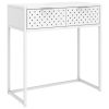Console Table White 28.3"x13.8"x29.5" Steel