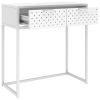 Console Table White 28.3"x13.8"x29.5" Steel