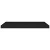 Floating Wall Shelves 2 pcs Black 31.5"x9.3"x1.5" MDF