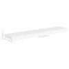 Floating Wall Shelf White 47.2"x9.3"x1.5" MDF