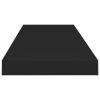 Floating Wall Shelves 2 pcs Black 31.5"x9.3"x1.5" MDF