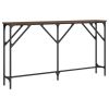 Console Table Brown Oak 55.1"x9.1"x29.5" Engineered Wood