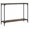 Console Table Smoked Oak 39.8"x12"x29.5" Engineered Wood