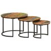 Nesting Tables 3 pcs Solid Wood Reclaimed