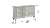 Paris Dresser Made with Wood in Metallic Gray
