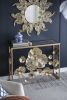 39.5" x 12" x 30.5" Gold Console Table with Mirrored Glass Top, Modern Entryway Table for Living Room Foyer Entryway