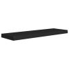 Floating Wall Shelves 2 pcs Black 31.5"x9.3"x1.5" MDF