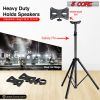 5 Core 2 Pieces Black Heavy Duty Height Adjustable 40 to 72 inches Tripod PA Monitor Holder for Large Speaker Stands 132lbs DJ Stand para Bocinas Incl
