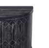 Accent Cabinet Modern Half-moon 2 Door Wooden Cabinet Storage Cabinet Solid Wood Veneer with Featuring Two-tier Storage, for Living Room, Hallway, Ent