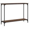 Console Table Brown Oak 39.8"x12"x29.5" Engineered Wood