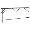 Console Table Smoked Oak 70.9"x9.1"x29.5" Engineered Wood