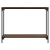 Console Table Brown Oak 39.8"x12"x29.5" Engineered Wood