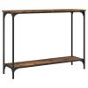 Console Table Smoked Oak 39.8"x12"x29.5" Engineered Wood