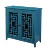 Storage Cabinet, Buffet Sideboard, Teal Blue