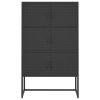 Highboard Black 31.5"x13.8"x53.1" Steel