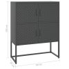 Highboard Anthracite 31.5"x13.8"x39.4" Steel