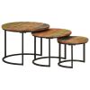 Nesting Tables 3 pcs Solid Wood Reclaimed