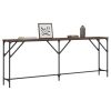 Console Table Brown Oak 78.7"x11.4"x29.5" Engineered Wood