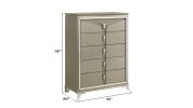 Samantha Modern Style Chest Made with wood in Silver