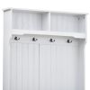 U-Can Hall Tree with 4 Hooks and Hinged Lid, Coat Hanger, Entryway Bench, Storage Bench, 3-in-1 Design, 69INCH, for Entrance, Hallway