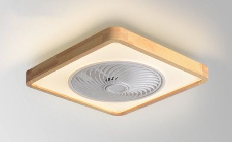 Rotating Air Guide Electric Hanging Fan Lamp (Option: Square-220V 2.4G infinity APP)