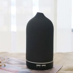 Air Humidifier Dropshipping Ceramic Aroma Diffuser 5 Colors 100ml Ultrasonic Essential Oil Diffuser (Option: UK-Black)
