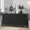 Modern TV Stand for TV up to 70 inch, Media Entertainment Center, Console Table with Adjustable Shelves,Storage Sideboard Cabinet for Living Room