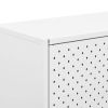 Highboard White 31.5"x13.8"x53.1" Steel